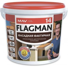 Краска фасадная фактурная, 11л (14,0 кг) MAV FLAGMAN 14 (МАВ ФЛАГМАН 14)